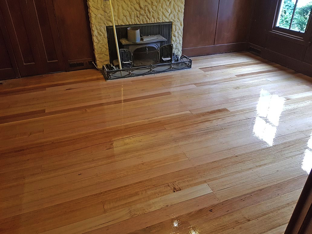flooring after with polyurethane finish