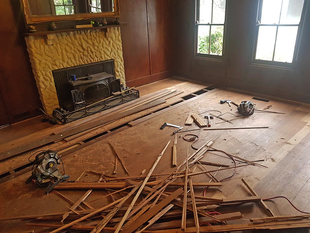 flooring repairs before