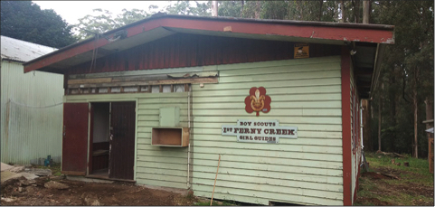 scout hall before painting