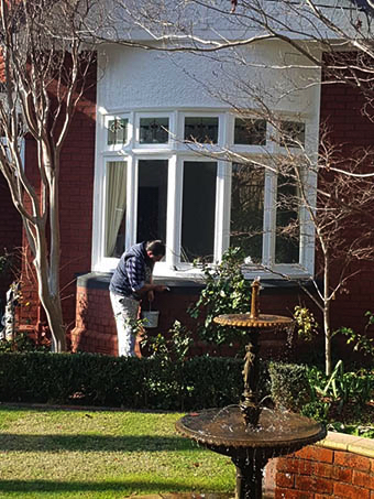 outside painting window frames